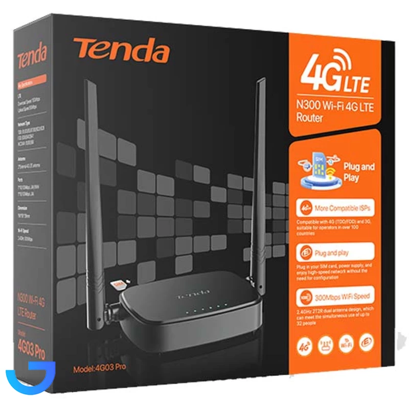 قیمت و خرید مودم روتر سیمکارتی 4G تندا مدل 4G03 pro | فروشگاه آریا