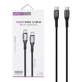 کابل شارژ فست Type-C to Type-C UltraSUR مدل U-D8 | فروشگاه آریا