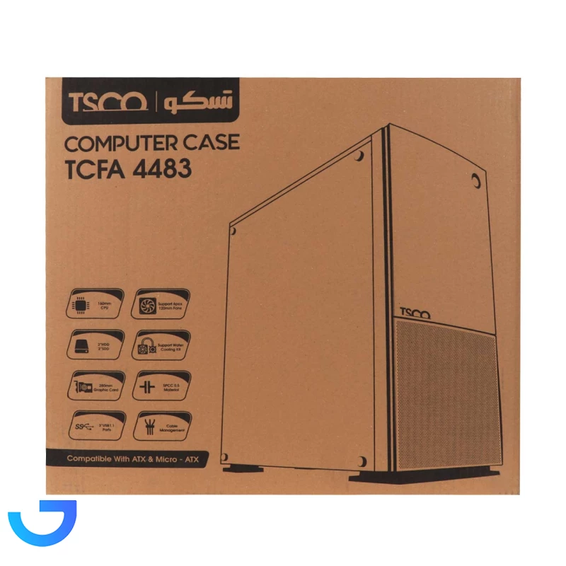 قیمت و خرید کیس کامپیوتر تسکو مدل TCFA 4483 | فروشگاه آریا