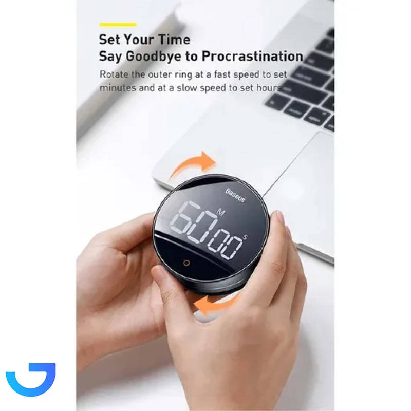 قیمت و خرید تایمر زنگ دار باسئوس Baseus Heyo Rotation Countdown Timer Pro FMDS000013 | فروشگاه آریا