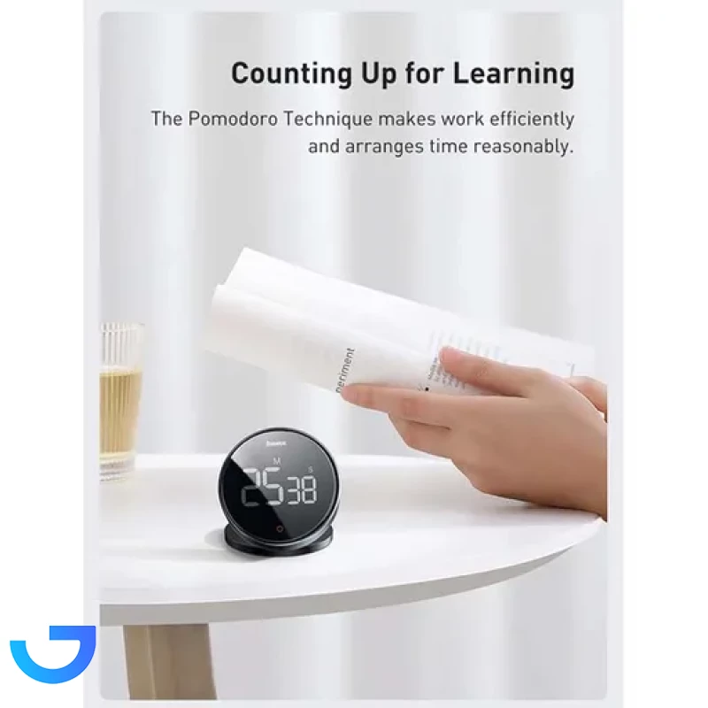 قیمت و خرید تایمر زنگ دار باسئوس Baseus Heyo Rotation Countdown Timer Pro FMDS000013 | فروشگاه آریا