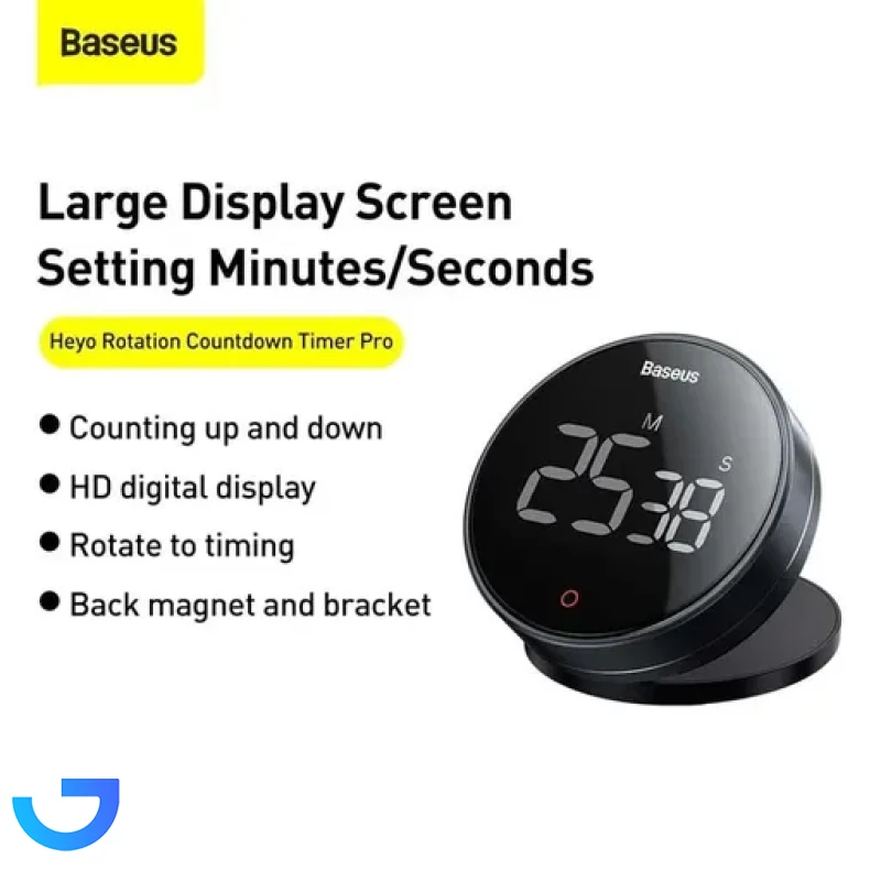 قیمت و خرید تایمر زنگ دار باسئوس Baseus Heyo Rotation Countdown Timer Pro FMDS000013 | فروشگاه آریا
