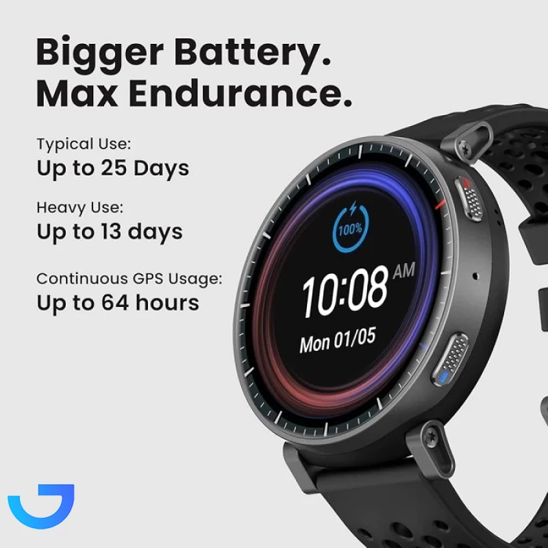 قیمت و خرید ساعت هوشمند 1.5 اینچی امیزفیت مدل ACTIVE MAX A2557 با بند سیلیکونی | فروشگاه آریا