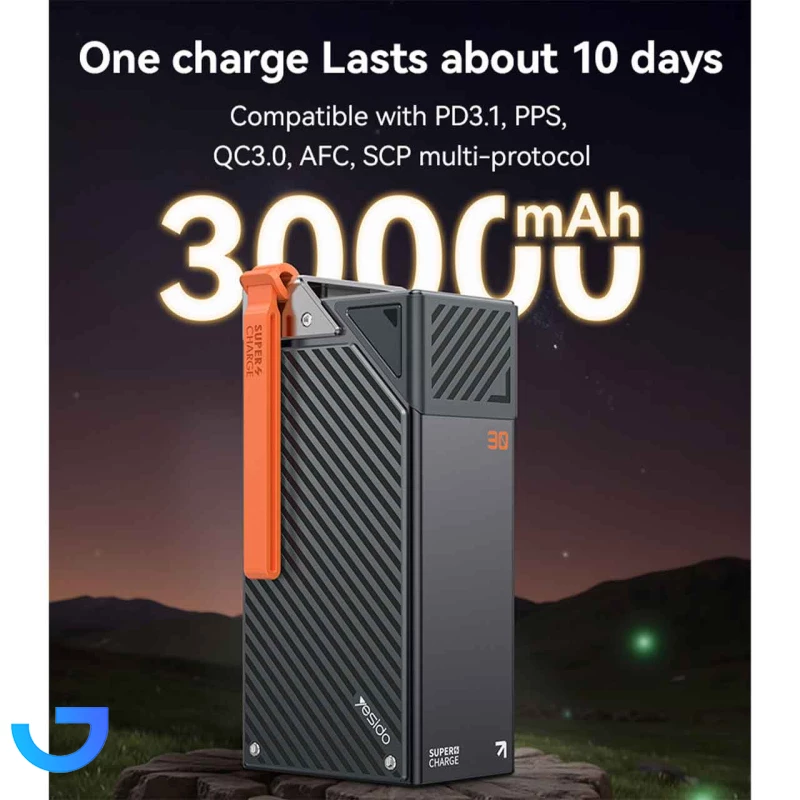 قیمت و خرید پاوربانک PD و فست شارژ یسیدو 30000mAh مدل YP62 22.5W | فروشگاه آریا