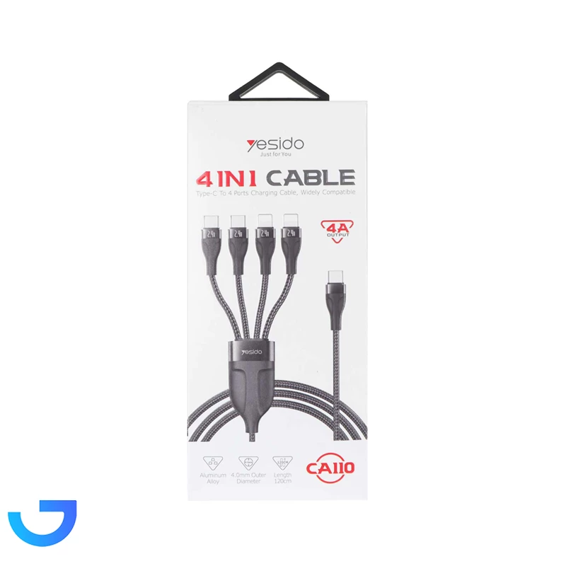 قیمت و خرید کابل شارژ فست 1.2 متری چندکاره یسیدو مدل CA110 | فروشگاه آریا