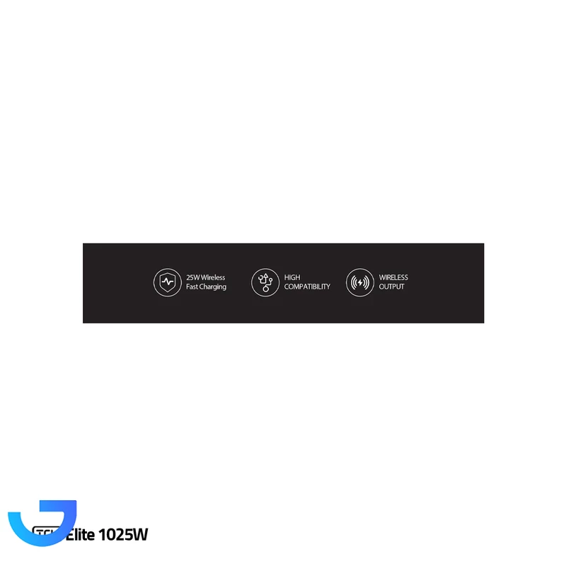 قیمت و خرید پاوربانک بی سیم 25 وات تی سی اچ مدل Elite 1025W ظرفیت 10000 میلی‌آمپرساعت | فروشگاه آریا