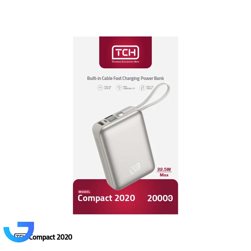 قیمت و خرید پاوربانک 22.5 وات تی سی اچ مدل Compact 2020 ظرفیت 20000 میلی‌آمپرساعت | فروشگاه آریا