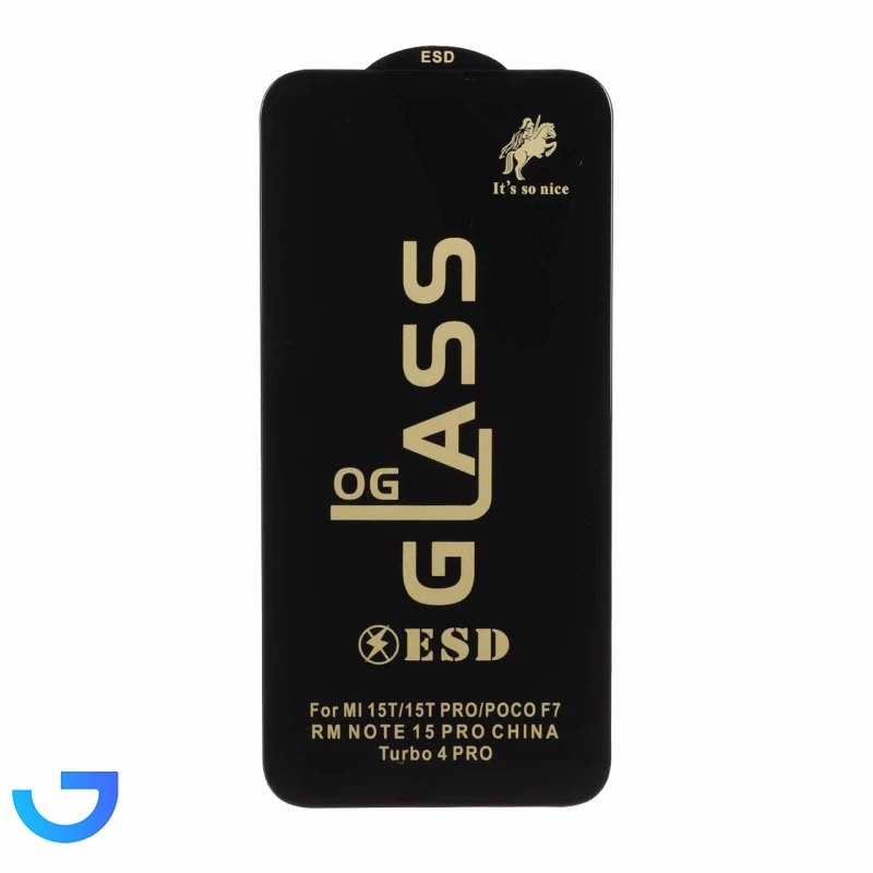 قیمت و خرید محافظ صفحه نمایش شیشه ای درجه یک Full Cover OG - ESD OVOG مناسب برای Xiaomi Redmi Note 15 Pro 5G | فروشگاه آریا