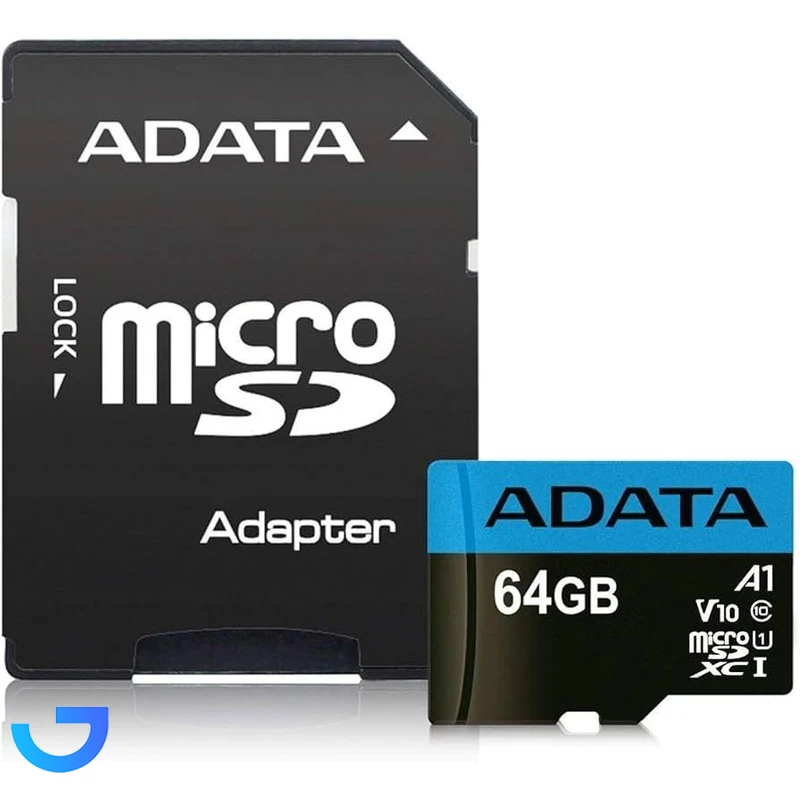 قیمت و خرید کارت حافظه microSDXC ای دیتا و Adapter مدل UHS-I U1 Class ظرفیت 64GB | فروشگاه آریا