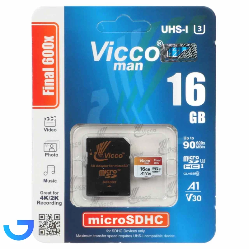قیمت و خرید کارت حافظه microSDHC ویکومن مدل Final 600X با سرعت 90 مگابایت بر ثانیه و ظرفیت 16 گیگابایت | فروشگاه آریا