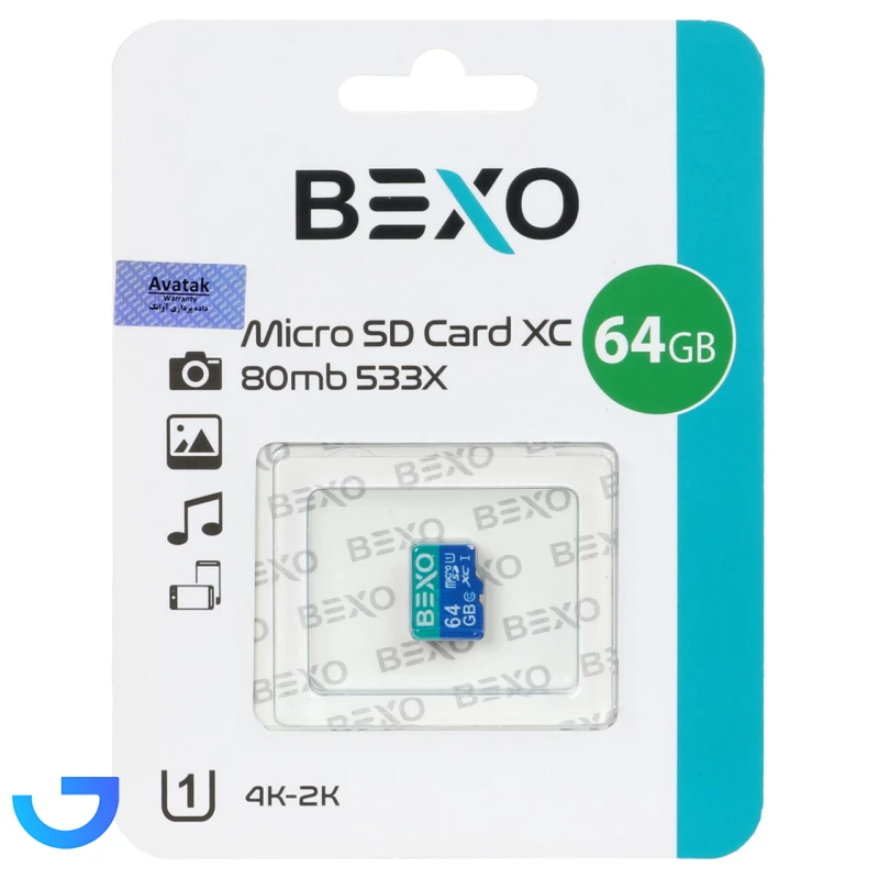 قیمت و خرید کارت حافظه BEXO مدل 533X microSDXC UHS-I U1 Class10 با سرعت 80 مگابایت بر ثانیه و ظرفیت 64 گیگابایت | فروشگاه آریا