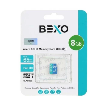 کارت حافظه بکسو microSDHC مدل 433X  با سرعت 65 مگابایت بر ثانیه و ظرفیت 8 گیگابایت | فروشگاه آریا