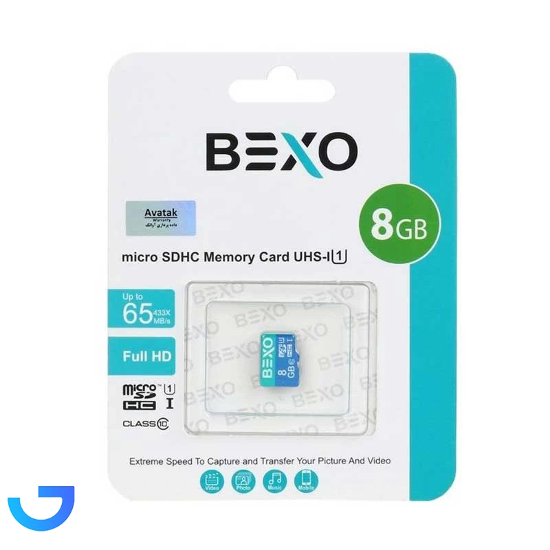 قیمت و خرید کارت حافظه بکسو microSDHC مدل 433X  با سرعت 65 مگابایت بر ثانیه و ظرفیت 8 گیگابایت | فروشگاه آریا