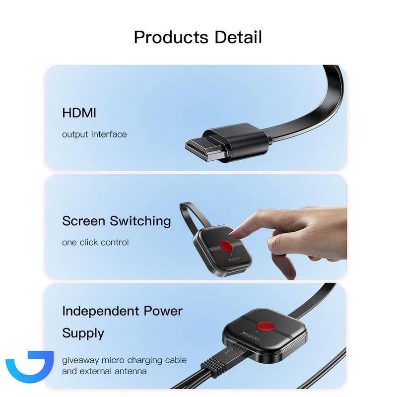 قیمت و خرید دانگل HDMI انتقال تصویر یسیدو مدل WIFI TV10 | فروشگاه آریا