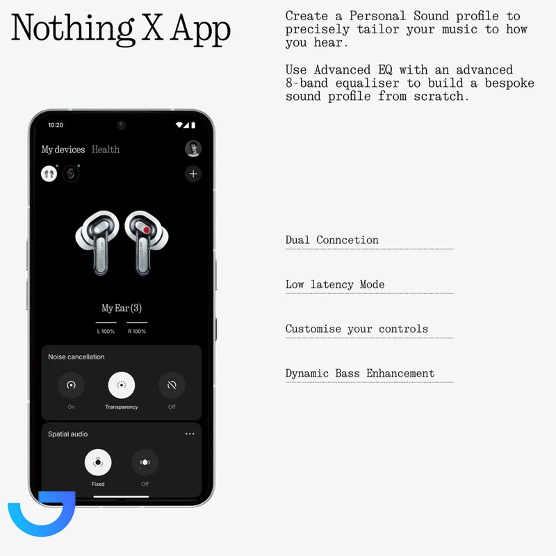 قیمت و خرید هدفون بلوتوثی ناتینگ مدل Nothing Ear 3 | فروشگاه آریا