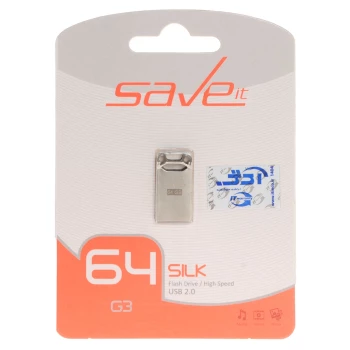 فلش مموری سیو یت مدل Save it Silk با رابط USB 2.0 ظرفیت ۶۴ گیگابایت | فروشگاه آریا