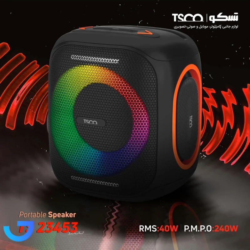 قیمت و خرید اسپیکر بلوتوثی قابل حمل تسکو مدل TS 23453 | فروشگاه آریا