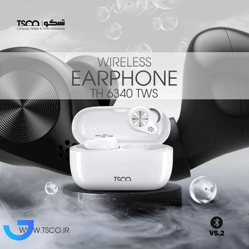 قیمت و خرید هدفون بلوتوثی تسکو مدل TH 6340TWS | فروشگاه آریا