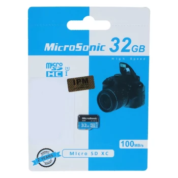 کارت حافظه MicroSDXC مدل میکروسونیک 533X کلاس U1 - 10 سرعت 100MB/s و ظرفیت 32 | فروشگاه آریا