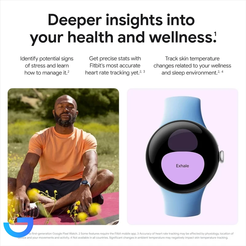 قیمت و خرید ساعت هوشمند 41 میلی‌متری گوگل مدل Pixel Watch 2 با بند سیلیکونی | فروشگاه آریا
