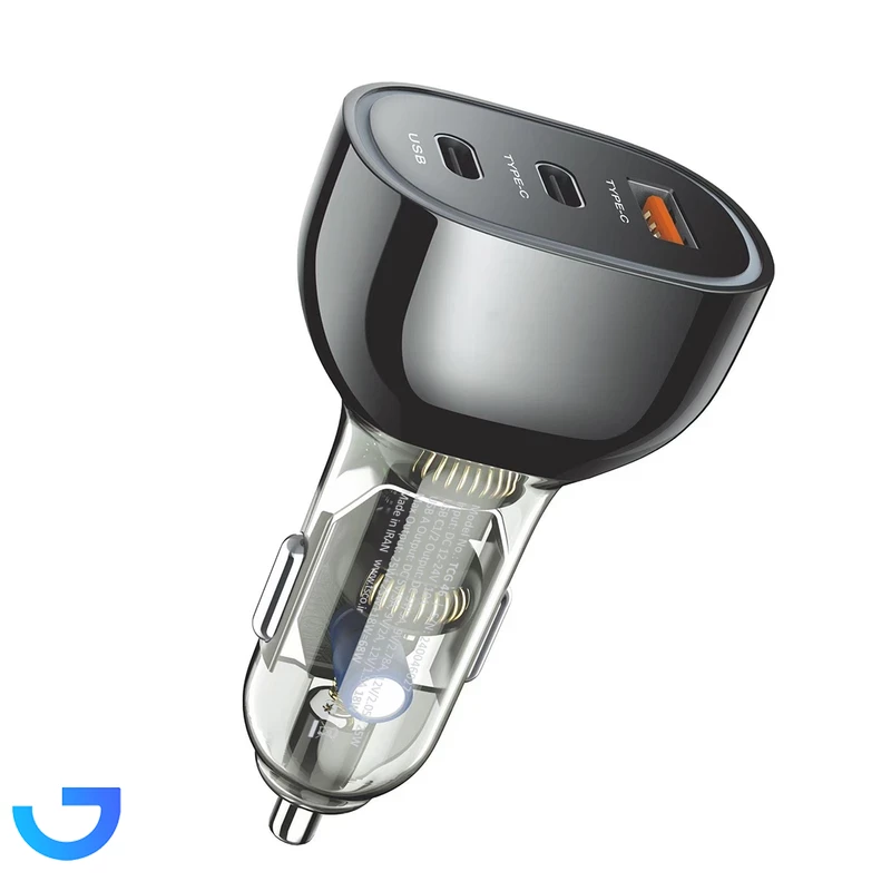 قیمت و خرید شارژر فندکی 68 وات سه پورت تسکو مدل TCG 46 | فروشگاه آریا