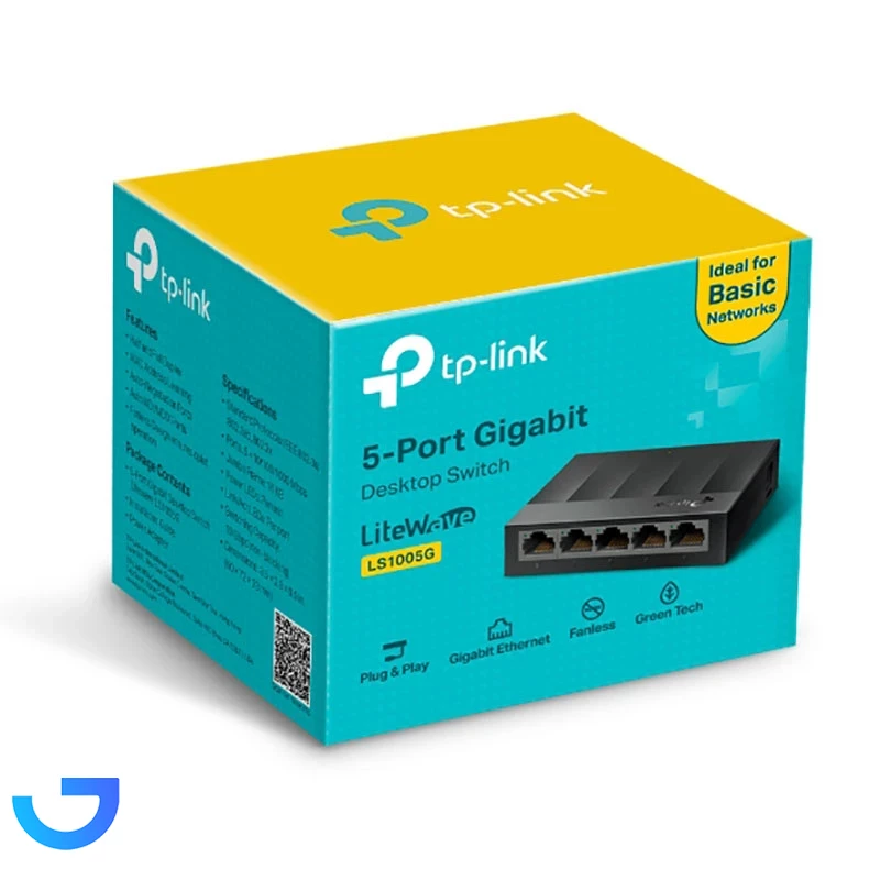 قیمت و خرید سوییچ 5 پورت گیگابیتی و دسکتاپ تی پی-لینک مدل LS1005G | فروشگاه آریا