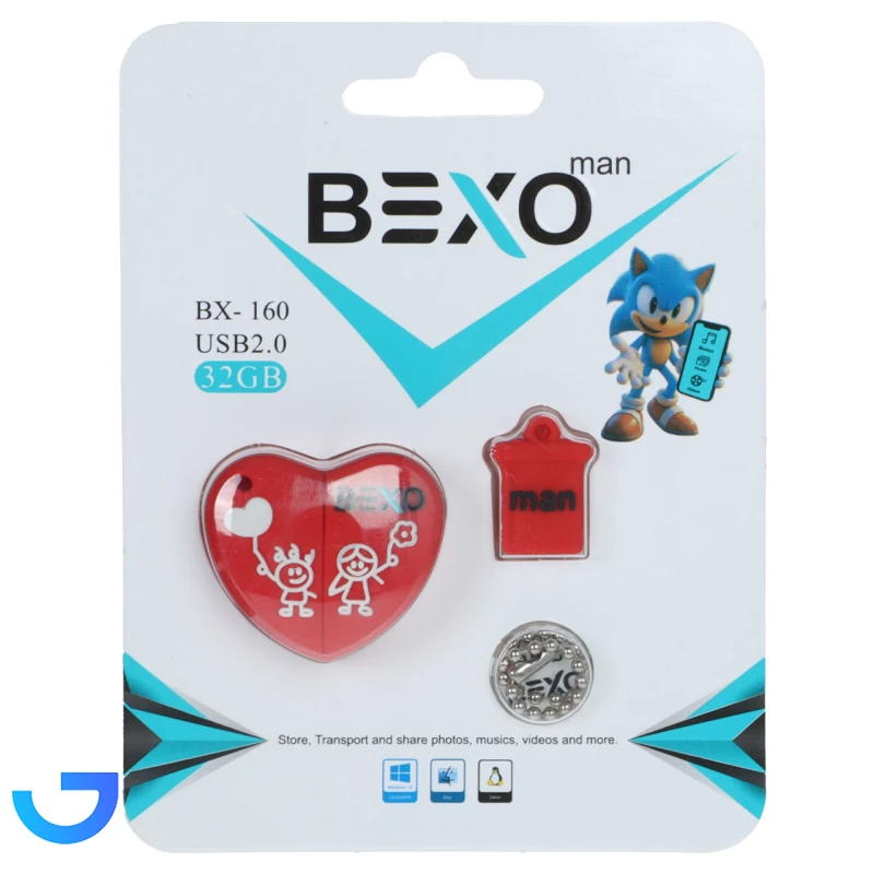 قیمت و خرید فلش مموری BEXO USB2.0 مدل BX-160 ظرفیت 32GB - عروسکی | فروشگاه آریا