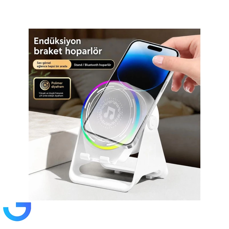 قیمت و خرید اسپیکر بی سیم و هولدر گوشی موبایل Likenuo مدل LX-21 - سفید | فروشگاه آریا