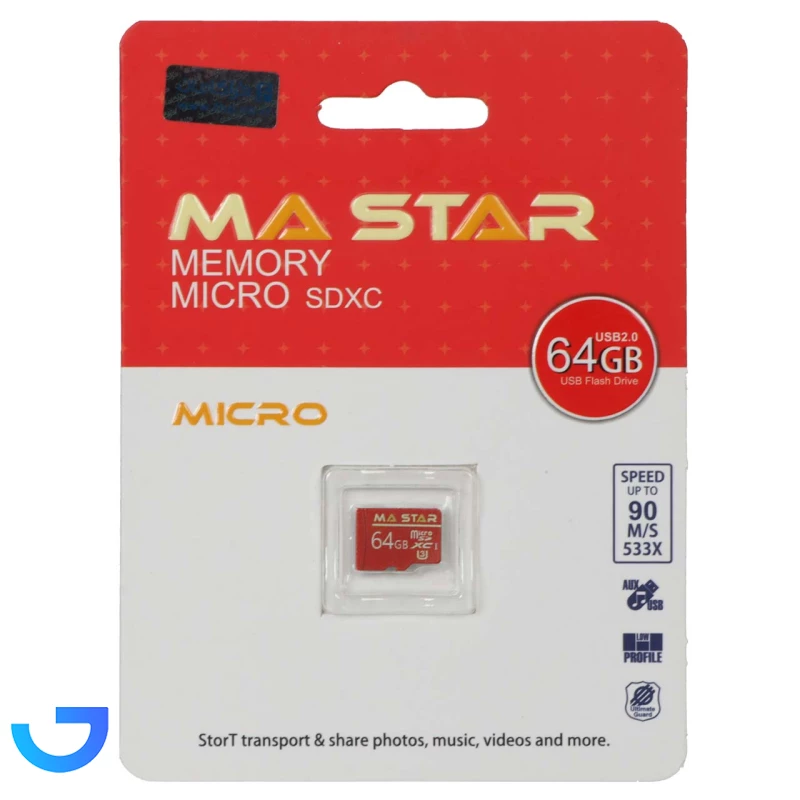 قیمت و خرید کارت حافظه MA Star MicroSDHC U3 533X 90Mb/s - 64GB | فروشگاه آریا