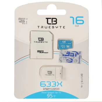 کارت حافظه تروبایت TRUEBYTE microSDXC & adapter U1 Class 10 633X -95MB/s - 16GB | فروشگاه آریا