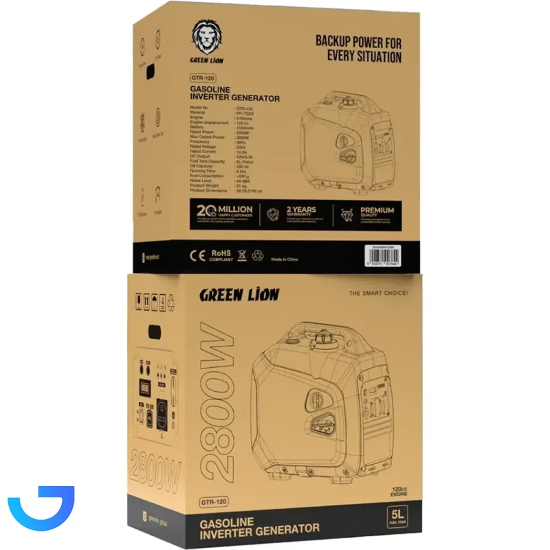 قیمت و خرید ژنراتور اینورتر گرین لاین مدل GTR120 ظرفیت ۲۸۰۰ وات | فروشگاه آریا