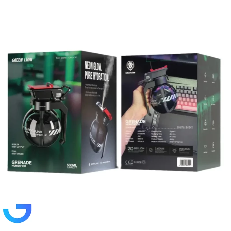 قیمت و خرید دستگاه رطوبت ساز Green Lion مدل Grenade Humidifier GNGRNDHUMBK | فروشگاه آریا
