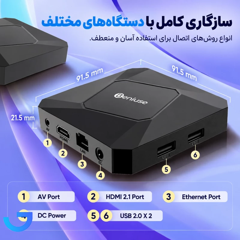 قیمت و خرید اندروید باکس بنیوس Beniuse مدل BE-AB04 | فروشگاه آریا