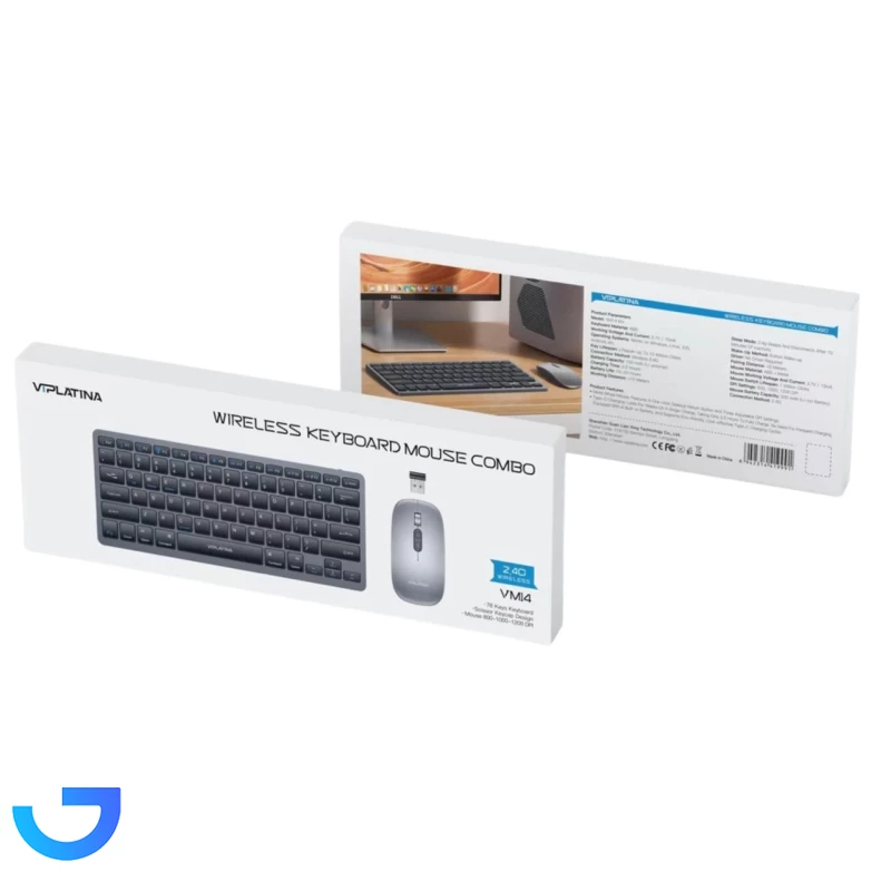 قیمت و خرید ماوس و کیبورد بی سیم VIPLATINA مدل VM14 | فروشگاه آریا