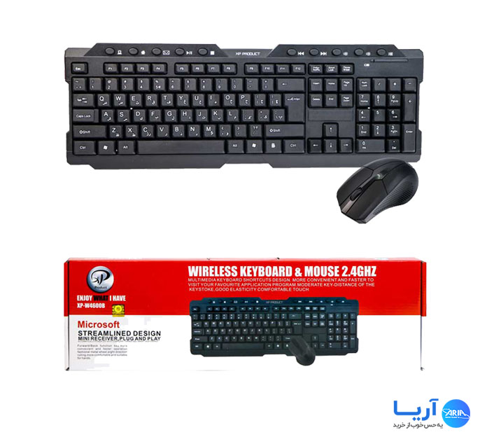 قیمت و خرید کیبورد و موس بی سیم ایکس پی پروداکت XP-W4400C | فروشگاه آریا