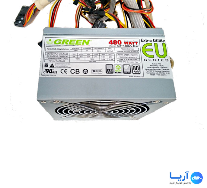 قیمت و خرید منبع تغذیه کامپیوتر گرین مدل GP480A-EU | فروشگاه آریا