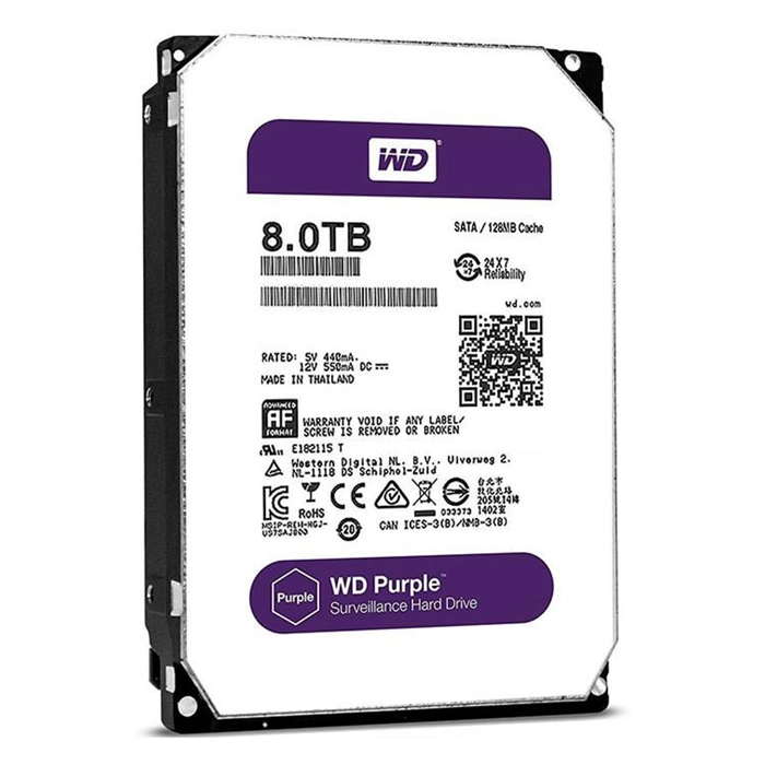 قیمت و خرید هارددیسک اینترنال وسترن دیجیتال مدل Purple WD84PURZ ظرفیت 8 ترابایت | فروشگاه آریا