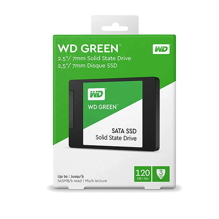 قیمت و خرید اس اس دی اینترنال وسترن دیجیتال مدل Green PC WDS120G2G0A ظرفیت 120 گیگابایت | فروشگاه آریا