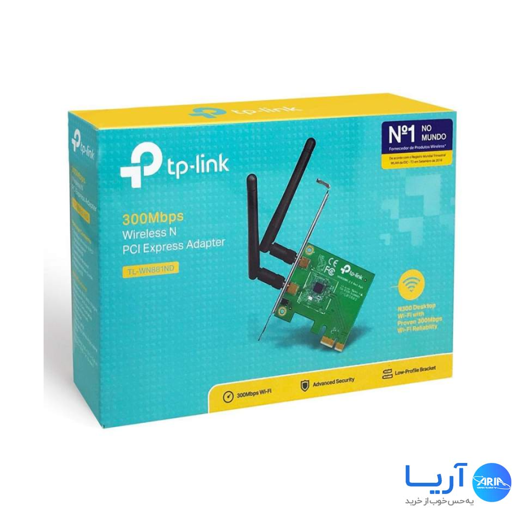قیمت و خرید کارت شبکه بیسیم 300Mbps تی پی-لینک TL-WN881ND | فروشگاه آریا قیمت و خرید کارت شبکه بیسیم 300Mbps تی پی-لینک TL-WN881ND | فروشگاه آریا