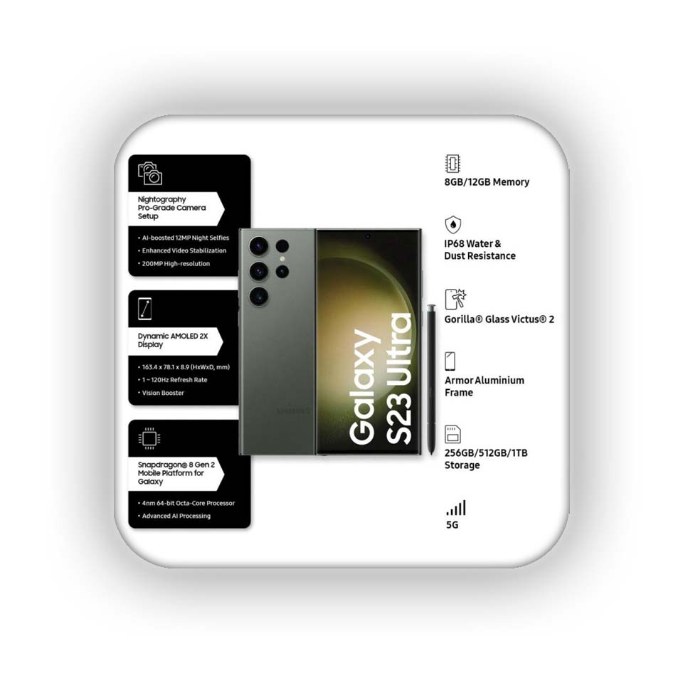 قیمت و خرید گوشی موبایل سامسونگ مدل Samsung Galaxy S23 Ultra حافظه 512گیگابایت و رم 12گیگابایت | فروشگاه آریا