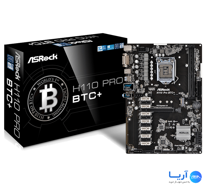 مادربرد ازراک H110 Pro BTC Plus نمای ۲