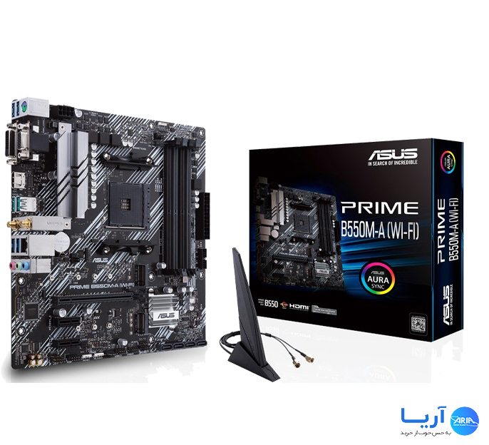 مادربرد ایسوس مدل PRIME B550M-A WI-FI نمای ۲