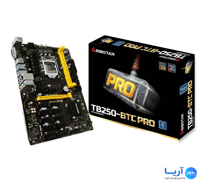 مادربرد بایوستار مدل TB250-BTC Pro نمای ۲