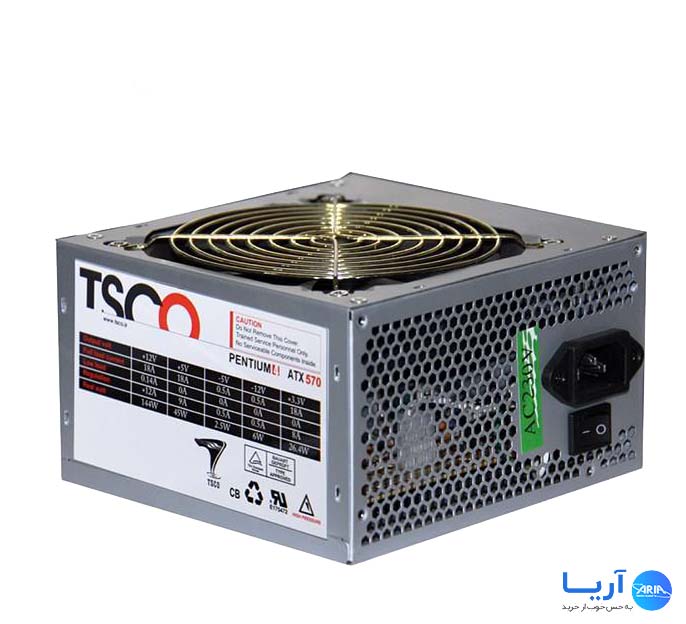 پاور کامپیوتر تسکو مدل TP 570W نمای ۲