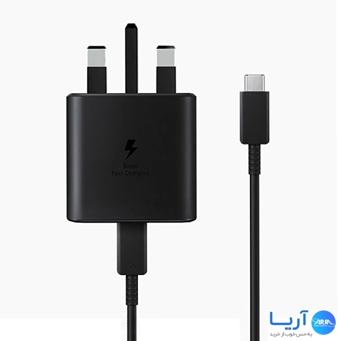 شارژر دیواری سامسونگ مدل EP-TA800 به همراه کابل تبدیل USB-C | فروشگاه آریا