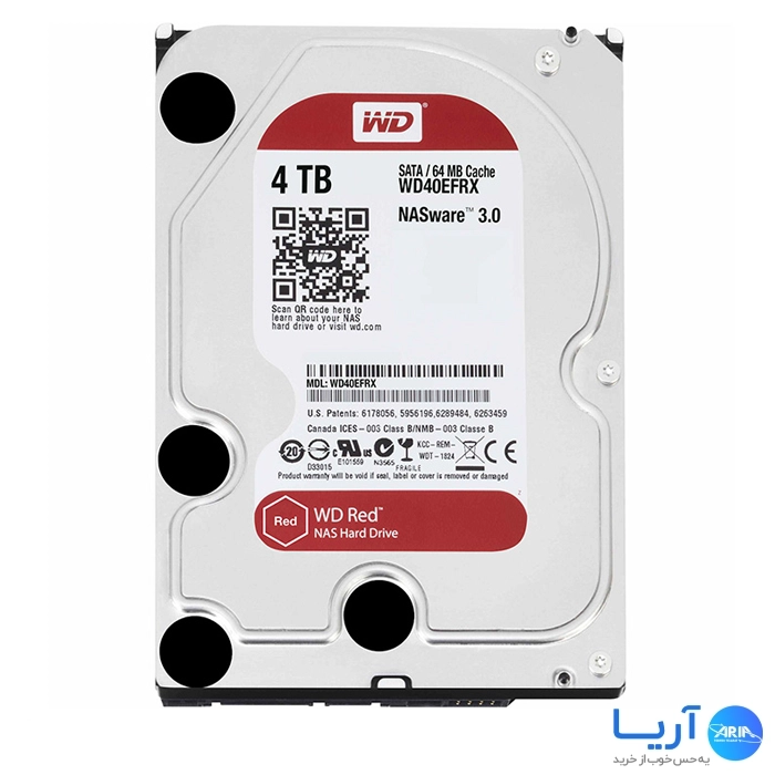 هارددیسک اینترنال وسترن دیجیتال مدل Red WD40EFAX ظرفیت 4 ترابایت | فروشگاه آریا