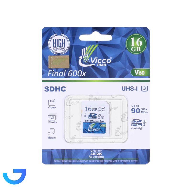 قیمت و خرید کارت حافظه Vicco SDHC Final 600x V60 ظرفیت 16 گیگابایت | فروشگاه آریا