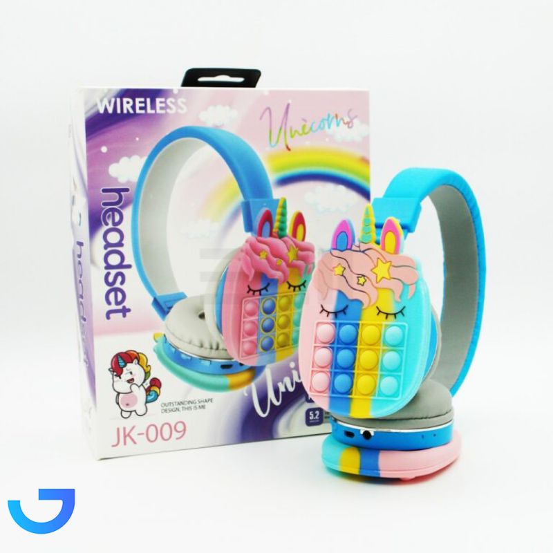 قیمت و خرید هدست بلوتوثی مدل JK-009 طرح یونیکورن | فروشگاه آریا