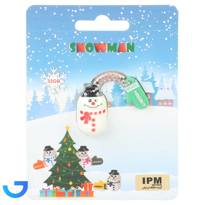 فلش مموری ایکس-انرژی مدل SNOWMAN USB3.2 با ظرفیت 32 گیگابایت عروسکی نمای ۲